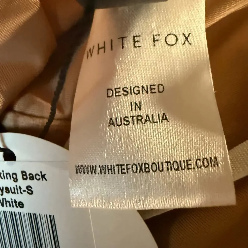 NWT White Fox No Looking Back Bodysuit Women's Size S White Polka Dot Underwired - Picture 9 of 10